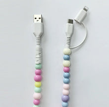 Load image into Gallery viewer, Beaded &amp; Pearl USB Charging Cord