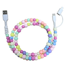 Load image into Gallery viewer, Beaded &amp; Pearl USB Charging Cord