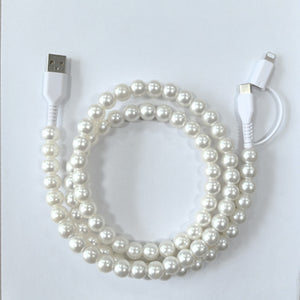 Beaded & Pearl USB Charging Cord