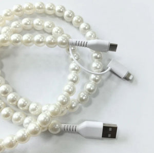 Beaded & Pearl USB Charging Cord