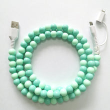 Load image into Gallery viewer, Beaded &amp; Pearl USB Charging Cord