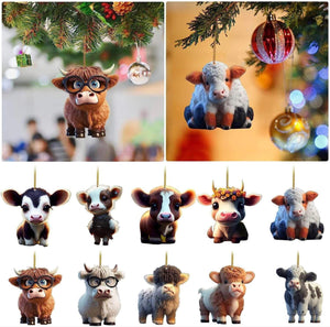 Highland Cow Ornaments-set of 10