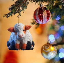 Load image into Gallery viewer, Highland Cow Ornaments-set of 10