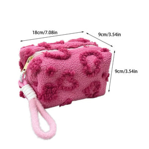 Plush Heart Makeup Bag