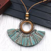 Load image into Gallery viewer, Circle Tassel Necklaces