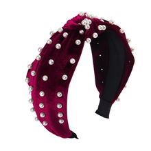 Load image into Gallery viewer, Velvet &amp; Pearl Headbands