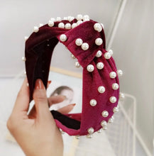 Load image into Gallery viewer, Velvet &amp; Pearl Headbands