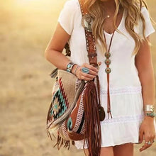 Load image into Gallery viewer, Boho Tote with Fringe