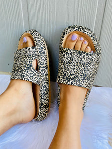 Leopard “Marshmallow” Slides