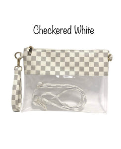 Checkered Clear Purse