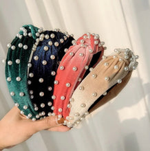 Load image into Gallery viewer, Velvet &amp; Pearl Headbands