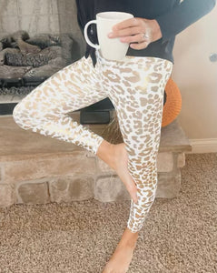 Foil Cheetah Print Leggings