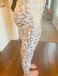 Foil Cheetah Print Leggings