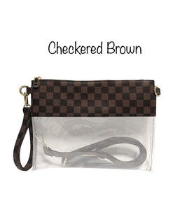 Checkered Clear Purse