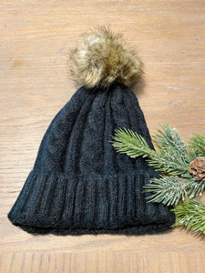 Snap on / snap off puff Beanies