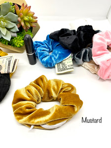 Secret Zipper Pocket Scrunchies