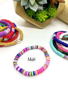 Soft Pottery Elastic Bracelets - 10 Colors