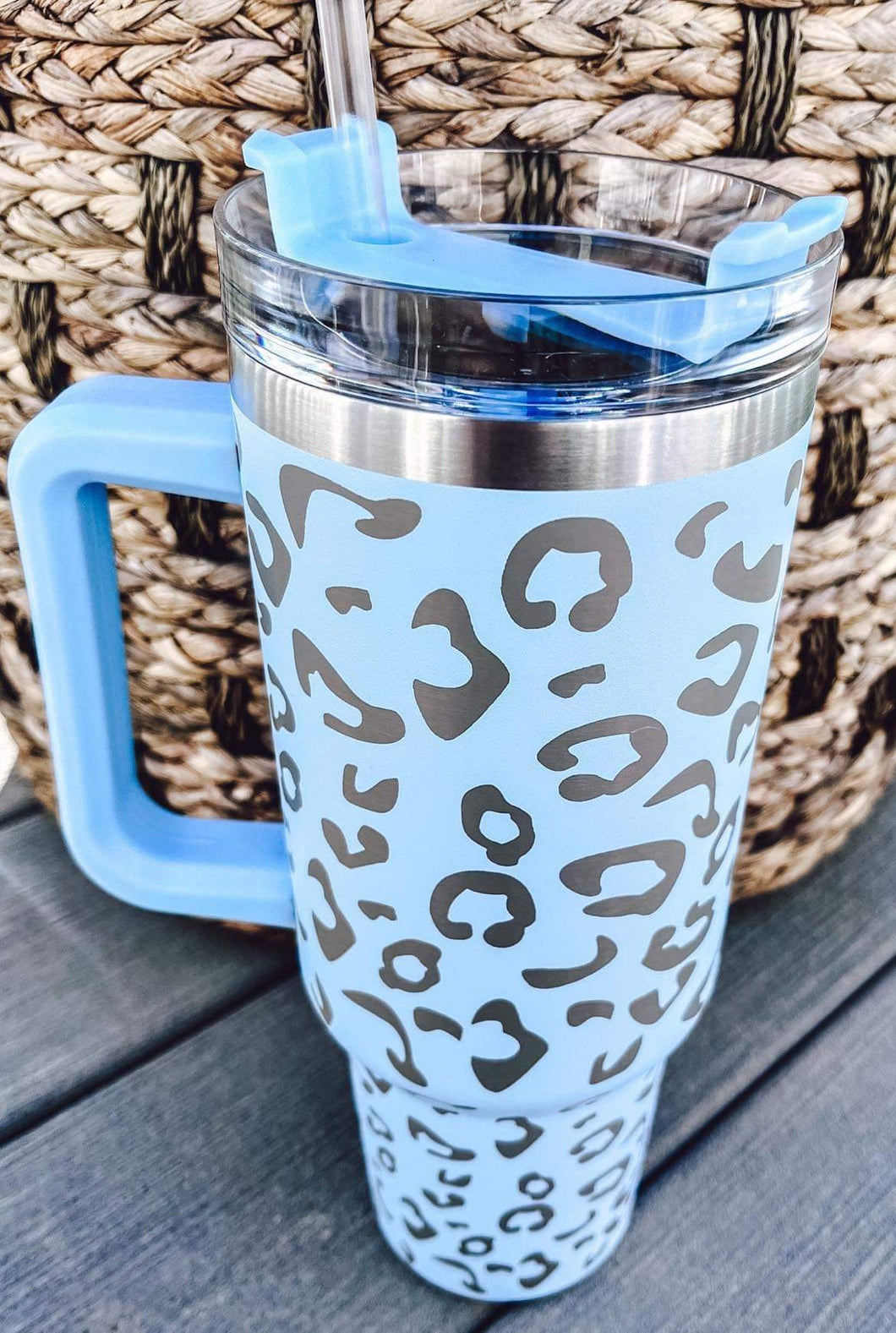 Cheetah 40oz Powder Coated Mug with Handle