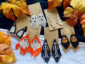 Seed Bead Earrings - Halloween Collection