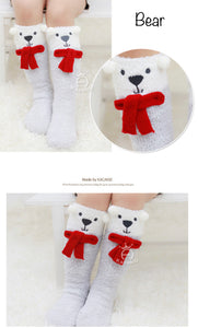 Kids snugly, cuddly animal socks