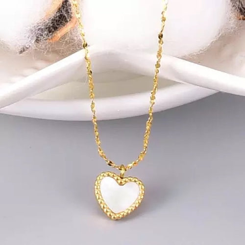 Mother of Pearl Heart Necklace