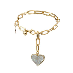 Heart Charm Dangle Bracelet