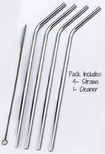 Load image into Gallery viewer, Stainless Steel Straws - 4 options - Boba / Smoothie / Regular Sizes