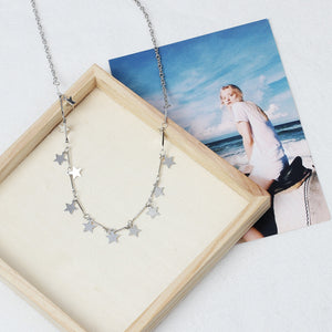 Dangle Star Choker Necklace